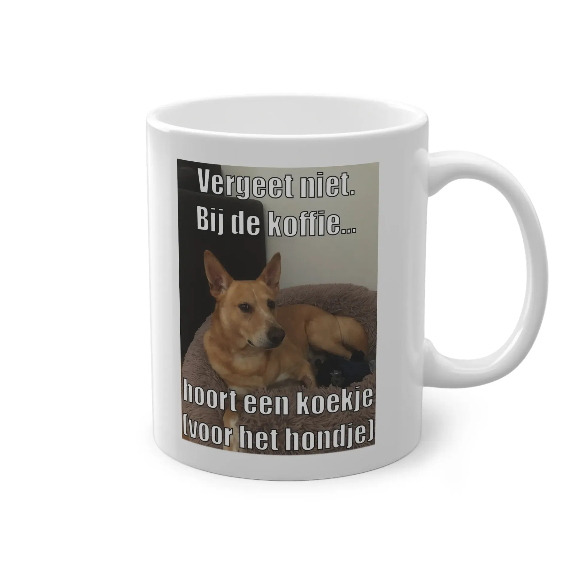 'Bij de koffie, hoort een koekje' Mok